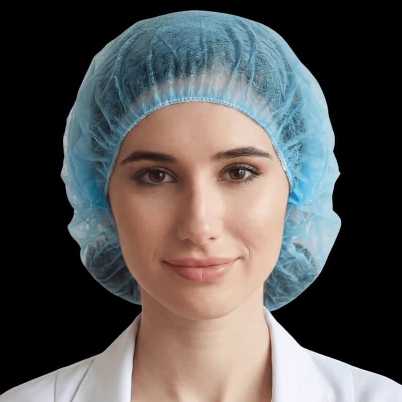 Шапочка медицинская  10 гр, синяя N1