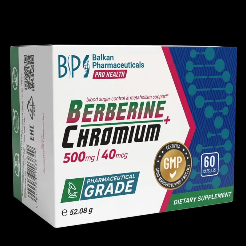 Berberine + Chrominum caps 500mg/40mg N60