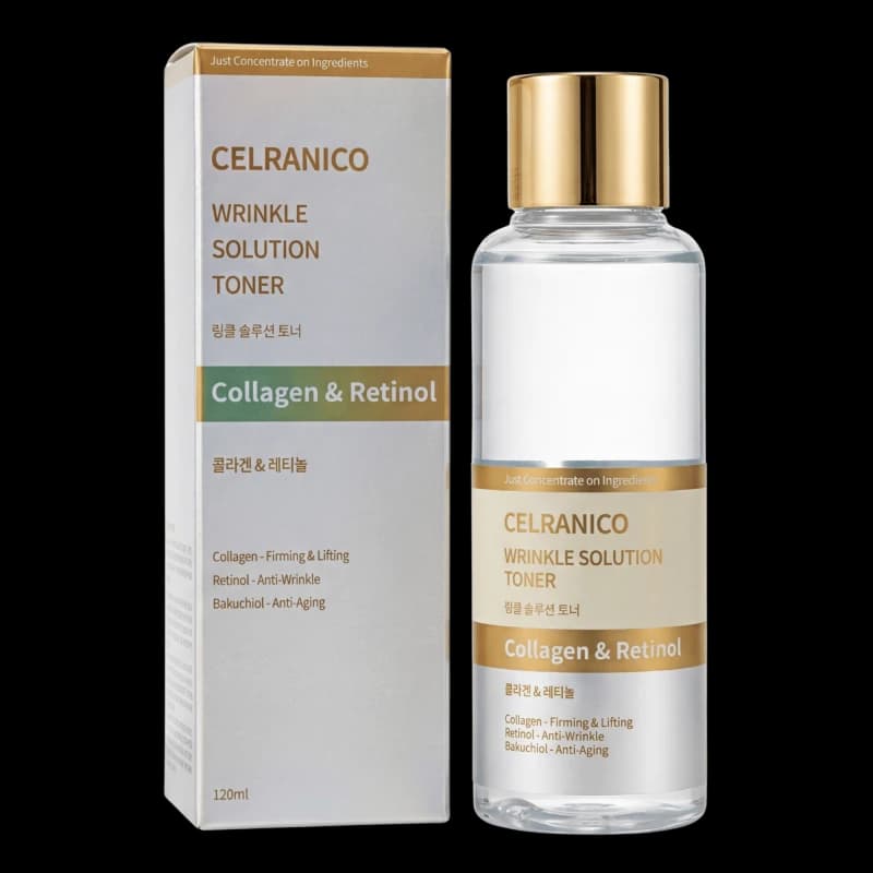 Celranico Тонер с коллагеном и ретинолом WRINKLE SOLUTION TONER COLLAGEN& RETINOL 120 мл