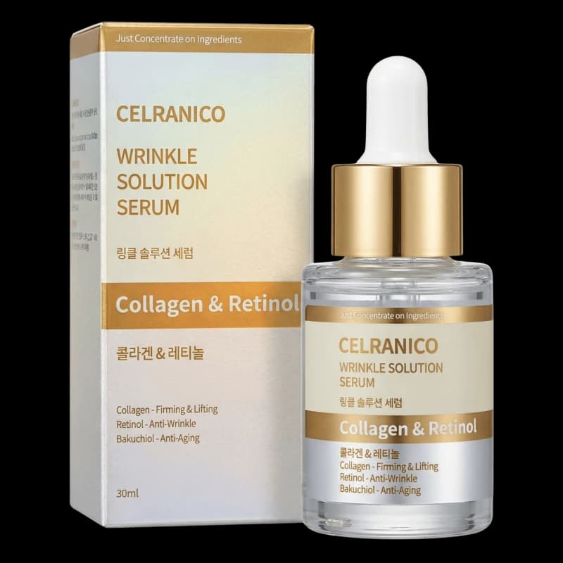 Celranico Сыворотка с коллагеном и ретинолом  WRINKLE SOLUTION SERUM COLLAGEN& RETINOL 30 мл