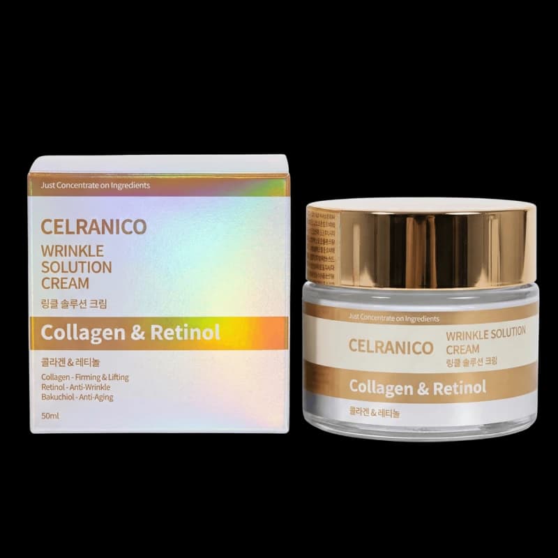 Celranico Крем против морщин с коллагеном и ретинолом  WRINKLE SOLUTION CREAM COLLAGEN& RETINOL 50 м