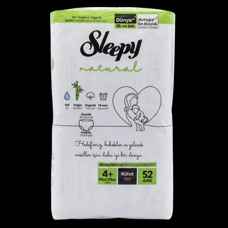 Подгузники-трусики Sleepy Ultra Sensitive 4+ Maxi Plus размер 4, 9-16 кг, N52