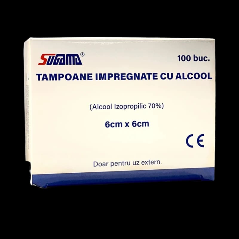 Servetele cu alcool ambalate individual 6x6cm N100