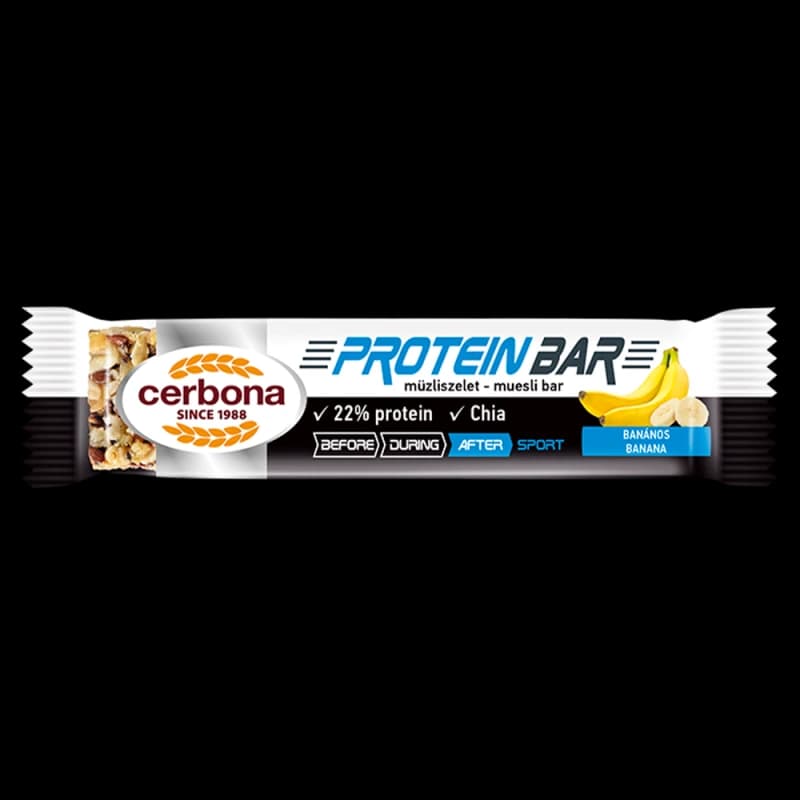Батончик мюсли Cerbona Sport Protein Банан (с высоким содержанием белка) 40 г