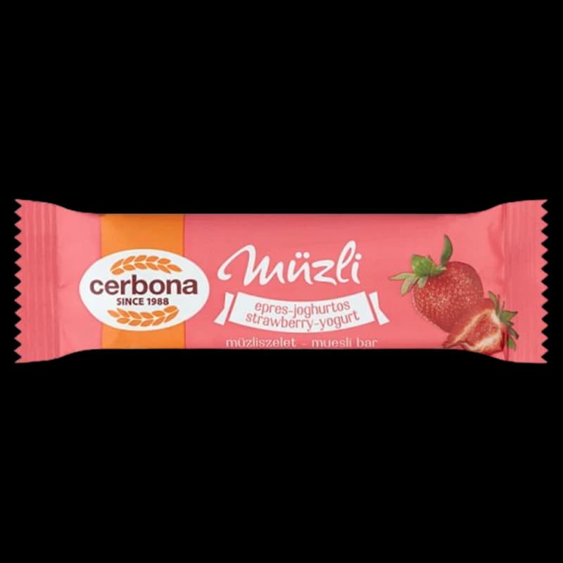 Батончик мюсли Cerbona клубничный йогурт 20 г
