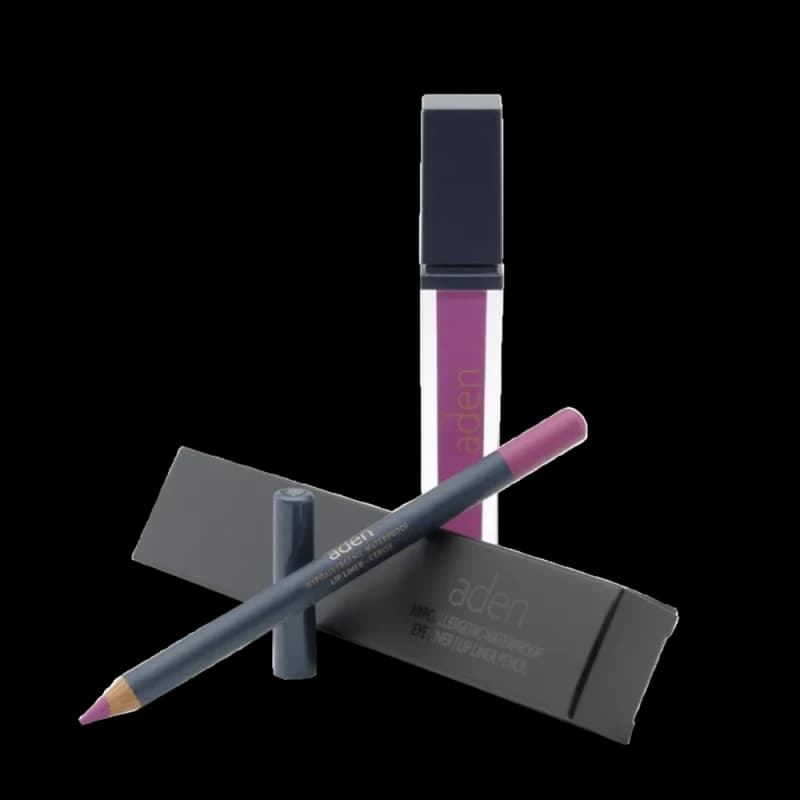 Жидкая помада для губ Aden Liquid Lipstick + Карандаш для губ Lipliner Pencil Set №10