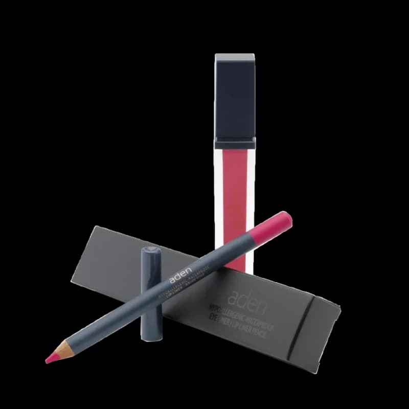 Жидкая помада для губ Aden Liquid Lipstick + Карандаш для губ Lipliner Pencil Set №12