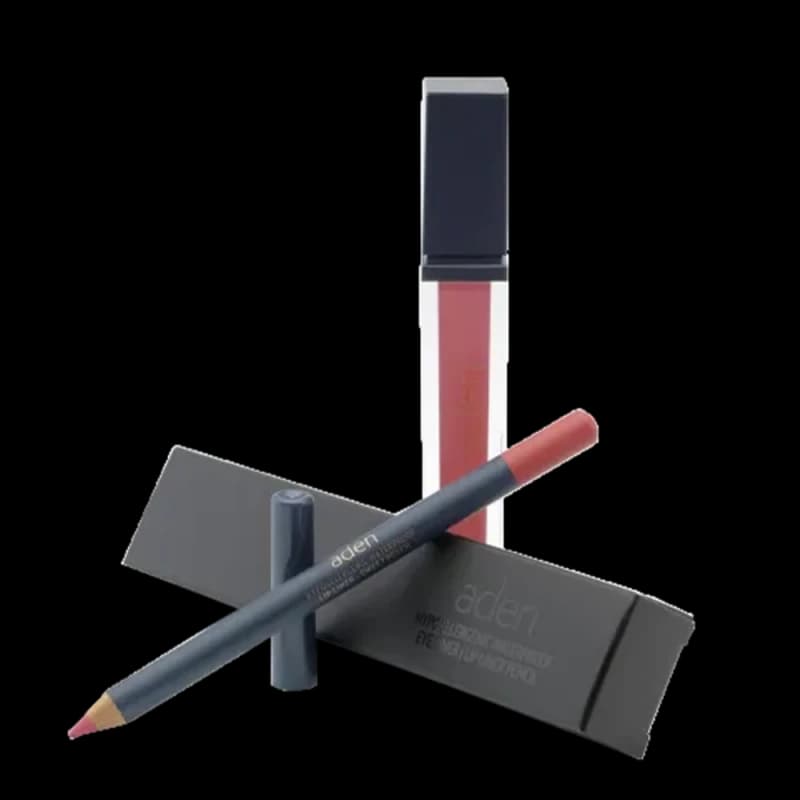 Жидкая помада для губ Aden Liquid Lipstick + Карандаш для губ Lipliner Pencil Set №13