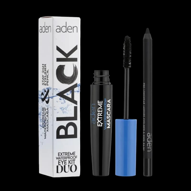 Тушь для ресниц Aden Extreme Waterproof Mascara + Карандаш для глаз  Stay Pencil Kit