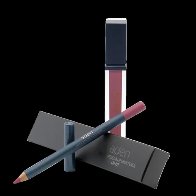Жидкая помада для губ Aden Liquid Lipstick + Карандаш для губ Lipliner Pencil Set №33