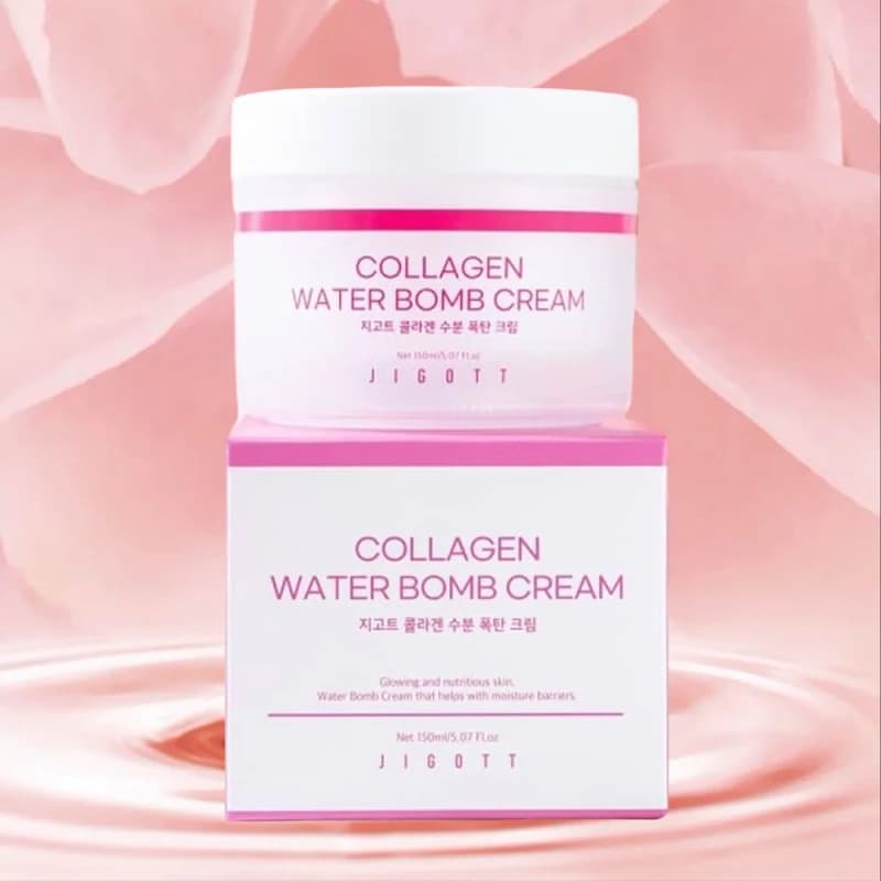 Jigott Увлажняющий крем для лица с коллагеном Collagen Water Bomb Cream 150 мл