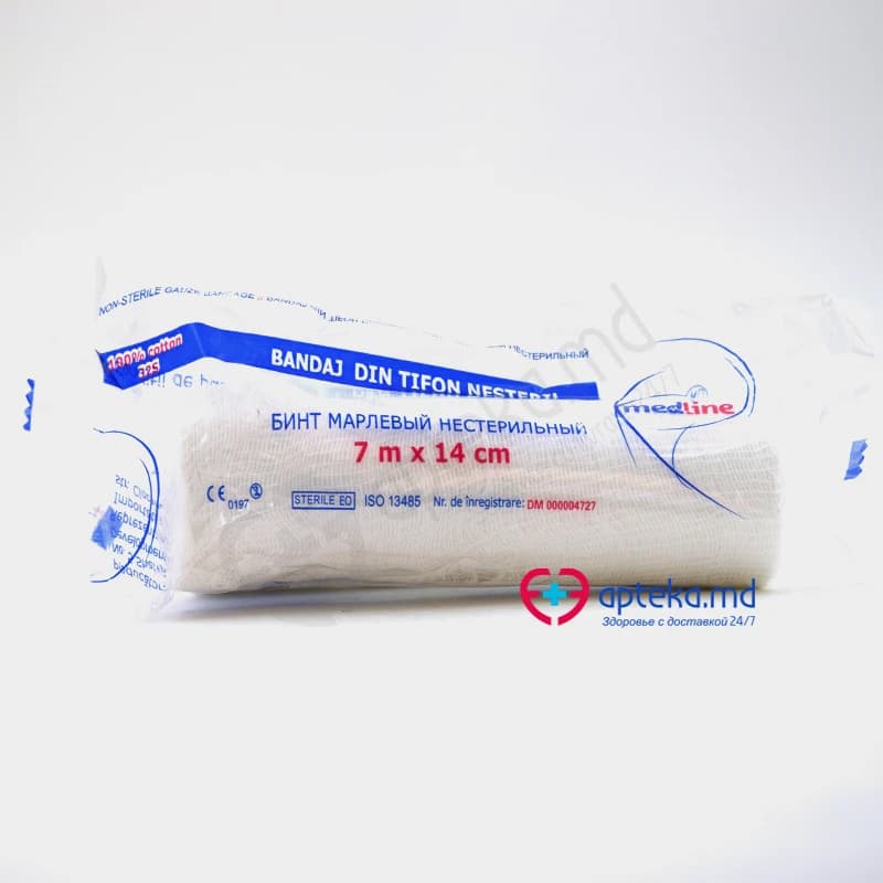 Бинт марлевый нестерильный 7 м x 14 см (32S 30x17MESH) MEDLINE