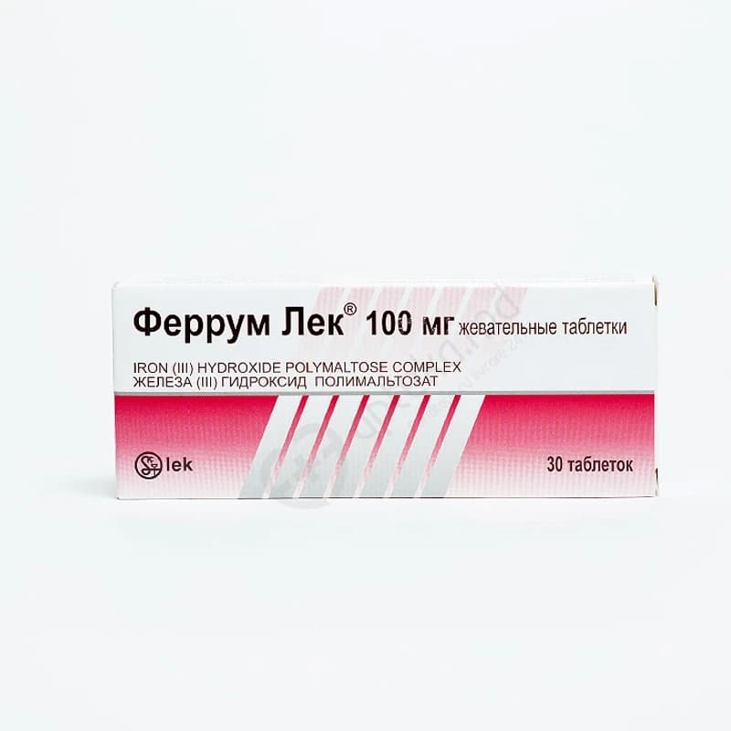 Феррум Лек, таб жеват 100мг, N10x3