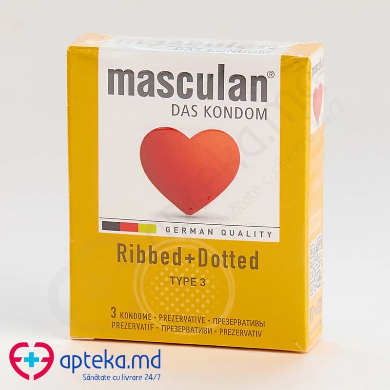 Презервативы Masculan type 3 N3 (точечно-ребристая структура)