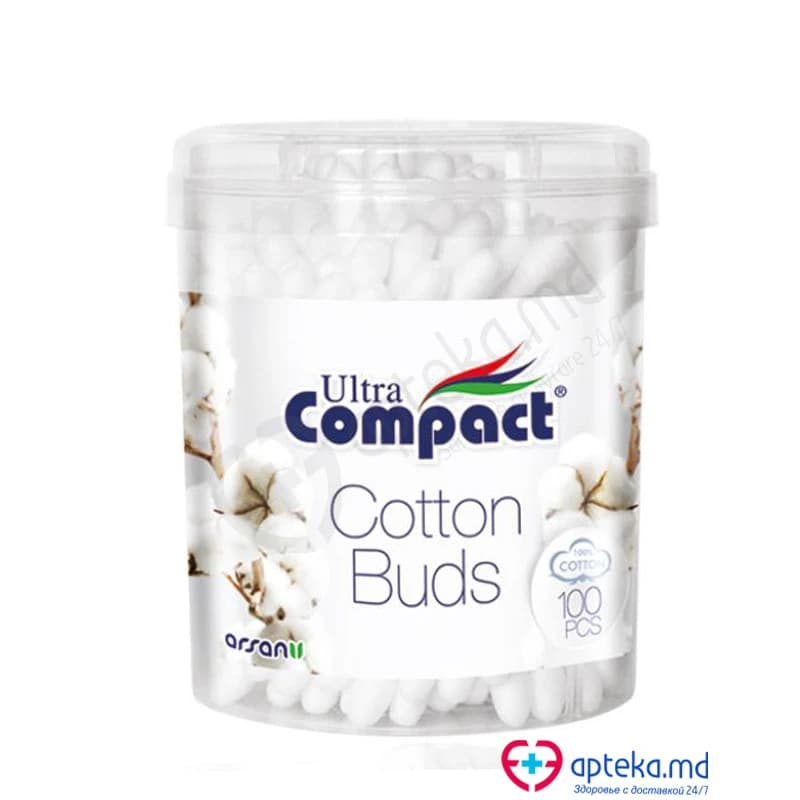 Ватные палочки ULTRA COMPACT (COTTON) N100
