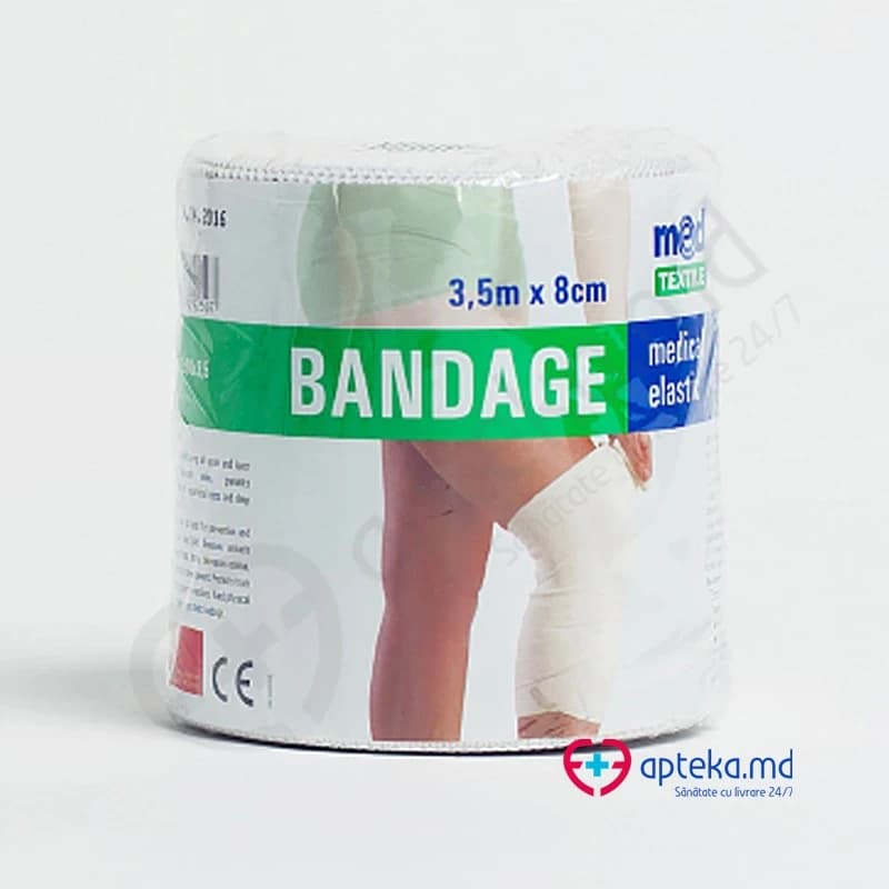 Бинт эластичный 3,5 м x 8 см Med Textile