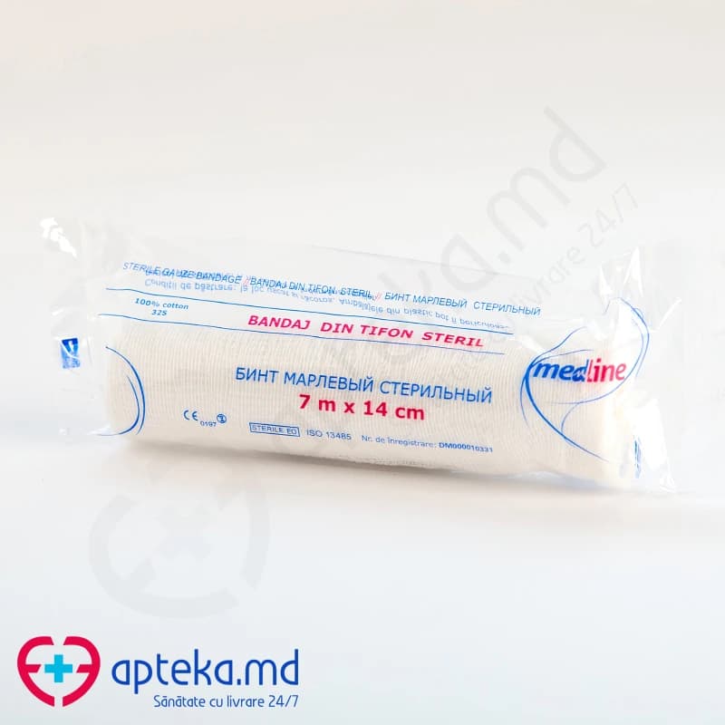 Бинт марлевый стерильный 7 м х 14 см (32S 30x17MESH)  MEDLINE