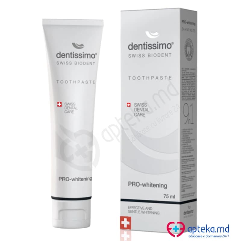 Зубная паста Dentissimo Premium Pro-Whitening, 75 мл