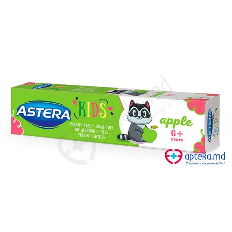 Зубная паста ASTERA KIDS apple 6+, 50 мл