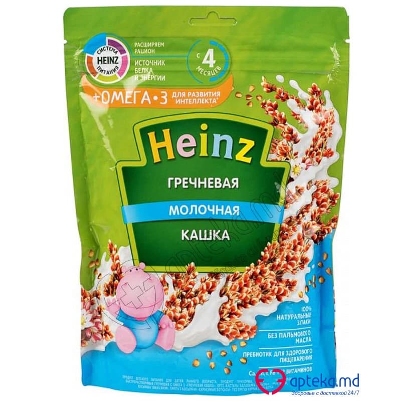 Каша HEINZ молочная с омега-3 гречневая 200 г