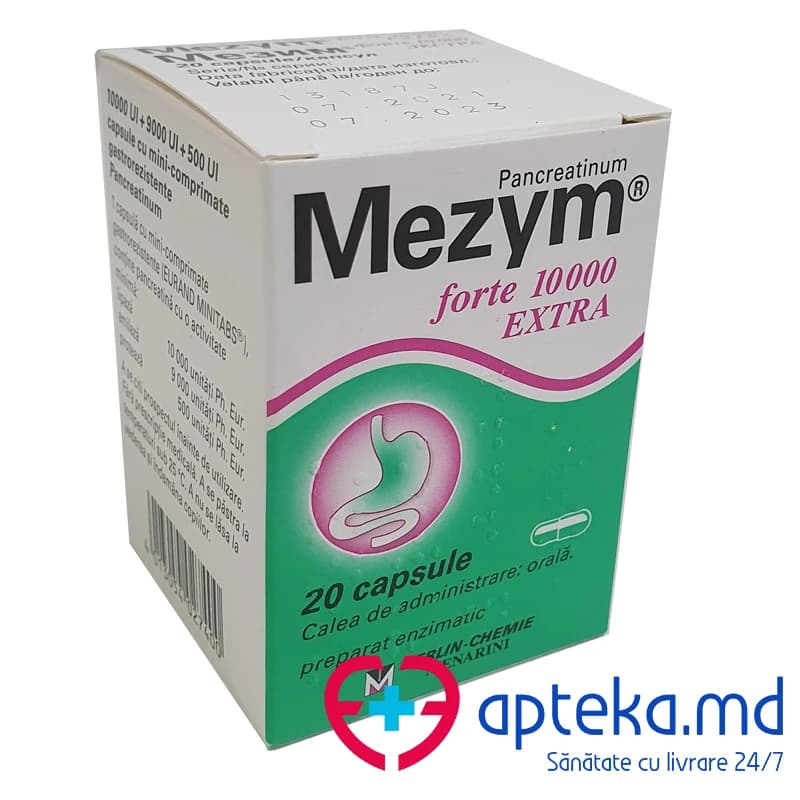 Мезим Форте Экстра 10000, капс 10000МЕ, N20 (flacon)
