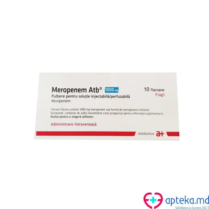 Меропенем Atb пор д/приг рра д/ин/перф 1000 мг N10
