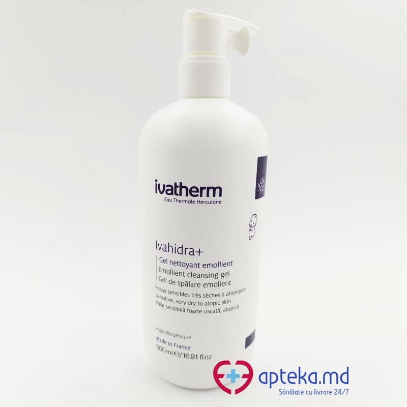 Гель Ivatherm Ivahidra+ очищающий для чувствительной атопической кожи 500 мл
