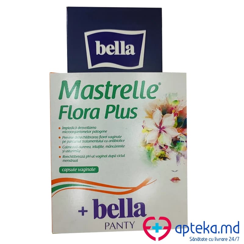 Вагинальные капсулы Mastrelle Flora Plus N10 + ежедневные прокладки  Bella Panty N28 в подарок