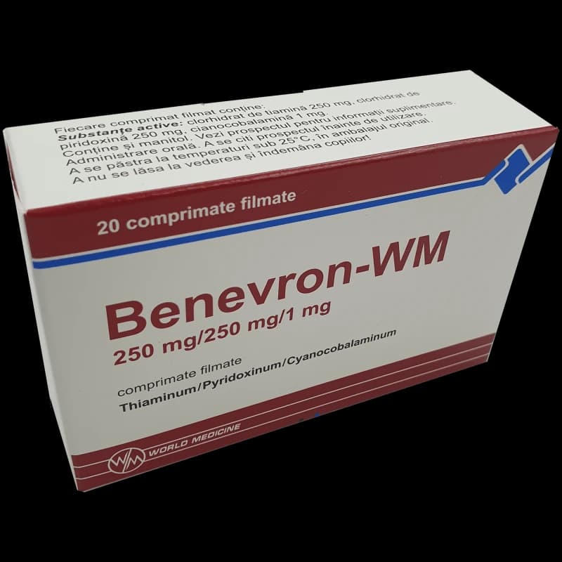 Беневрон-WM 250 мг/250 мг/1 мг табл п/обол N10x2
