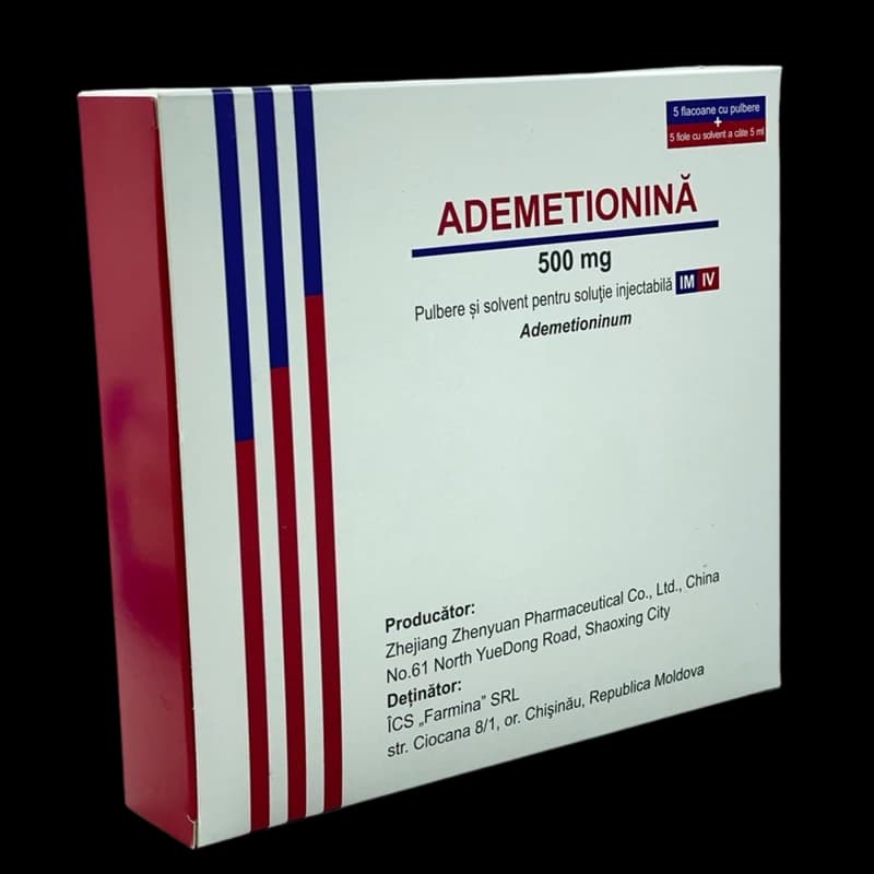 Ademetionina pulb. si solv. p/u sol. inj. 500 mg 5ml N5 + 5