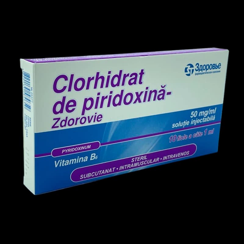 Пиридоксина гидрохлорид-Здоровье рр д/ин 50 мг/мл 1 мл N10
