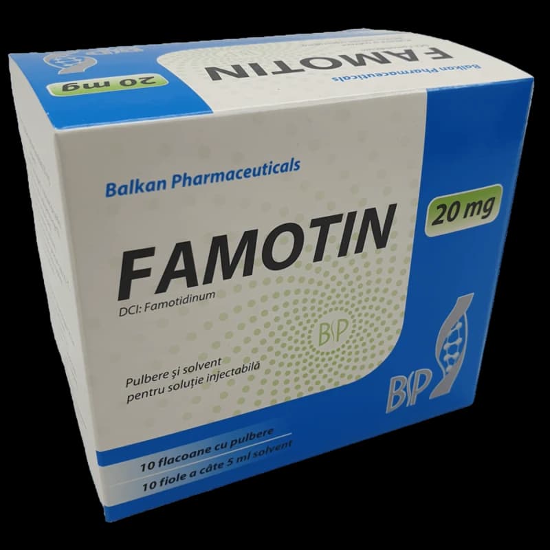 Famotin pulb. 20 mg N10 + solv./sol. inj. 5 ml N10