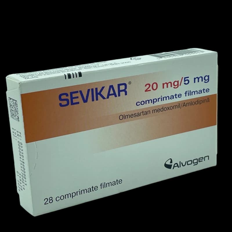 Севикар  табл. п/обол. 20 мг + 5 мг  № 14 x 2