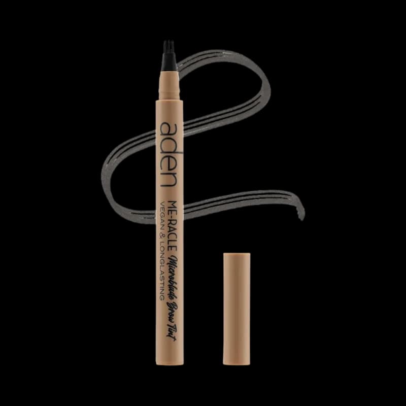 Aden Карандаш для бровей ME-RACLE Microblading brow tint 01 Greyish-black
