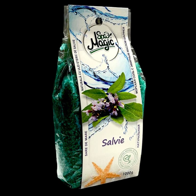 Соль морская MAGIC SPA Шалфей 1 кг (пакет)