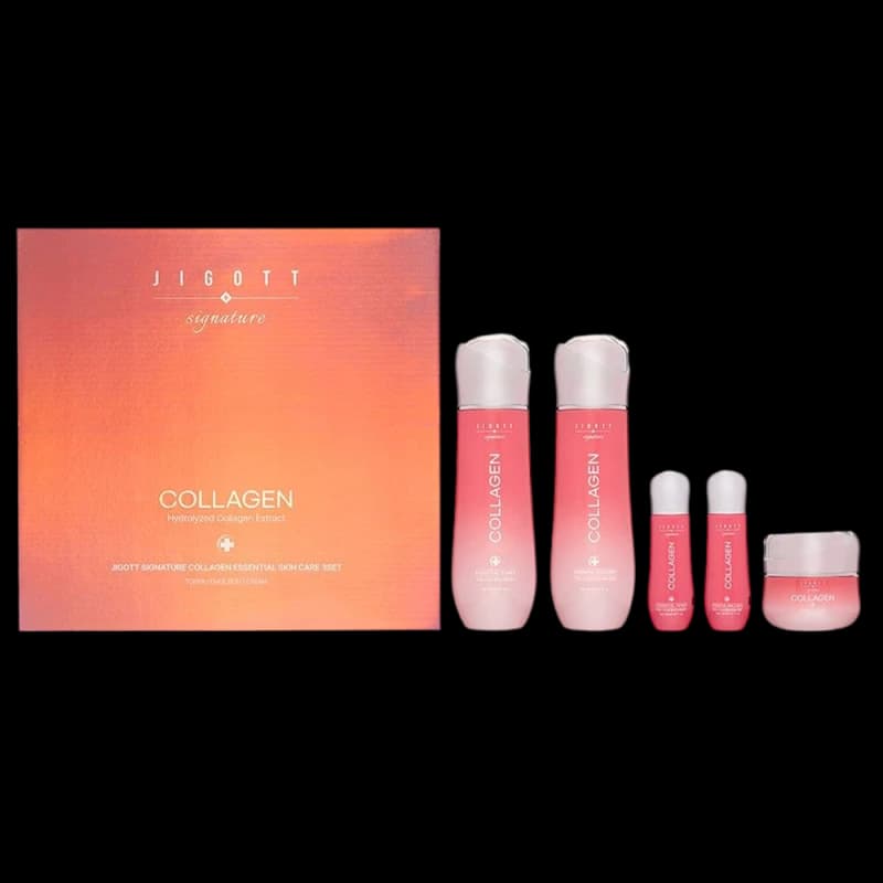 Jigott Набор для ухода за лицом с коллагеном Signature Collagen Essential Skin Care 3Set