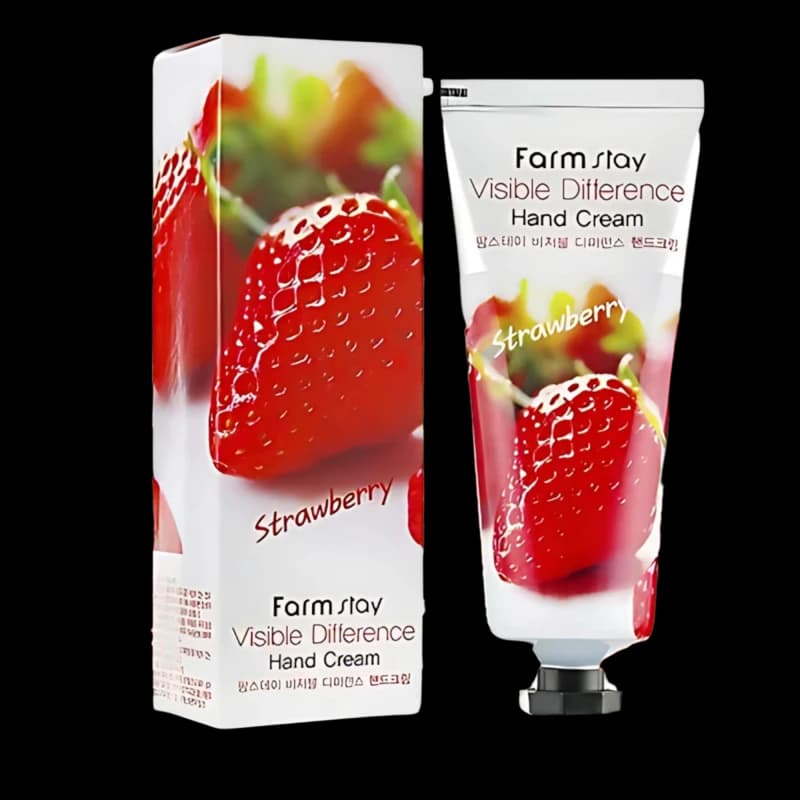 FARMSTAY Крем для рук с экстрактом клубники VISIBLE DIFFERENCE HAND CREAM STRAWBERRY 100g