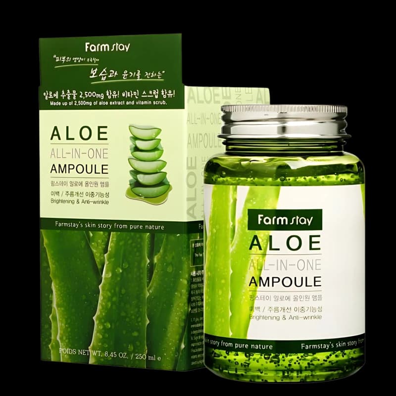 FARMSTAY Ампульная сыворотка с экстрактом алоэ ALOE ALL-IN-ONE AMPOULE 250ml