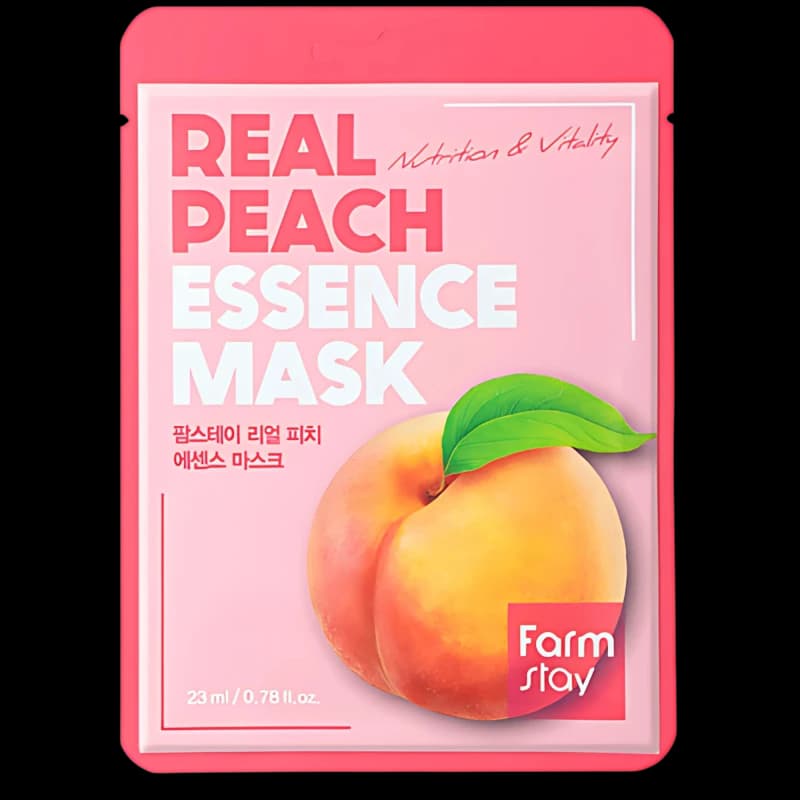 FARMSTAY Маска для лица с экстрактом персика REAL PEACH ESSENCE MASK 23ml