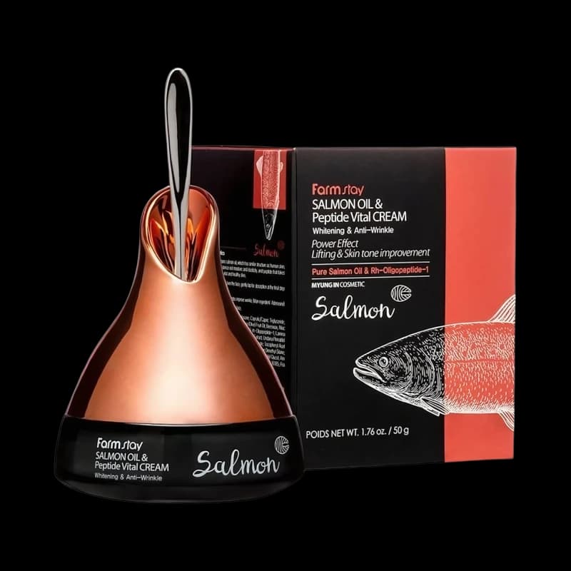 FARMSTAY Крем для лица с лососевым маслом и пептидами SALMON OIL & PEPTIDE VITAL CREAM 50g