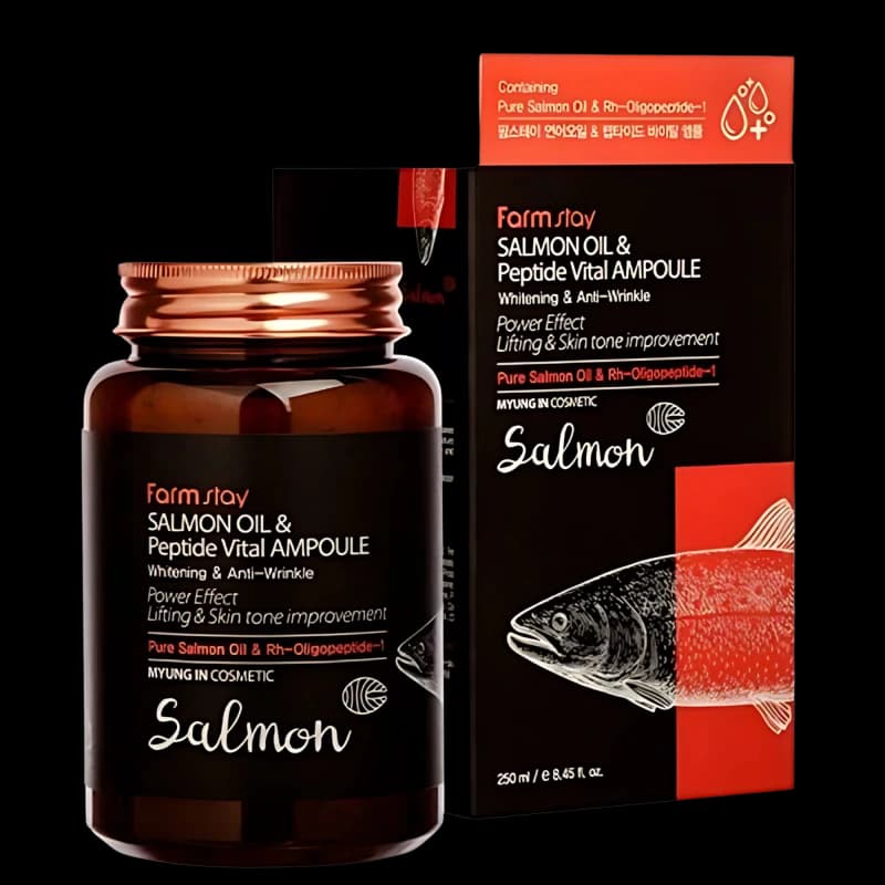 FARMSTAY Сыворотка с лососевым маслом и пептидами SALMON OIL & PEPTIDE VITAL AMPOULE 250ml