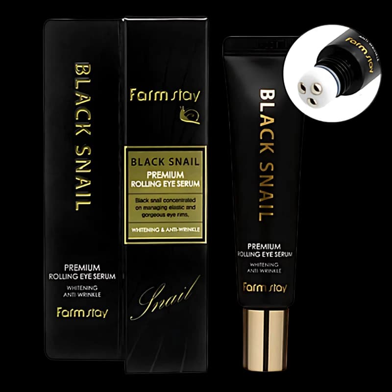 FARMSTAY Сыворотка-ролер для кожи вокруг глаз BLACK SNAIL PREMIUM ROLLING EYE SERUM 25ml