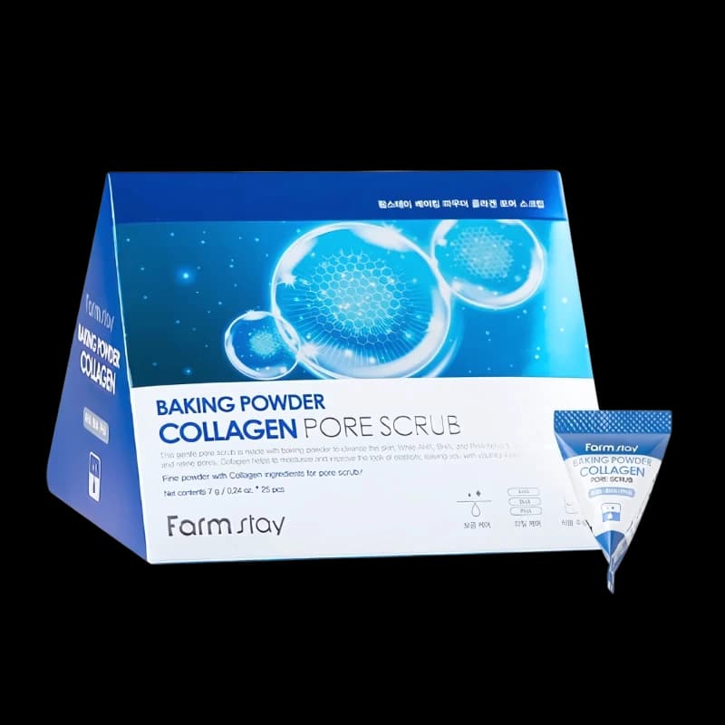 FARMSTAY Скраб для лица с содой и коллагеном BAKING POWDER COLLAGEN PORE SCRUB 7g*25