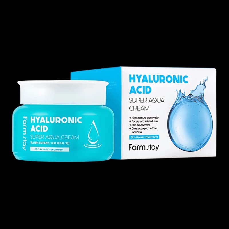 FARMSTAY Крем для лица с гиалуроновой кислотой HYALURONIC ACID SUPER AQUA CREAM 100ml