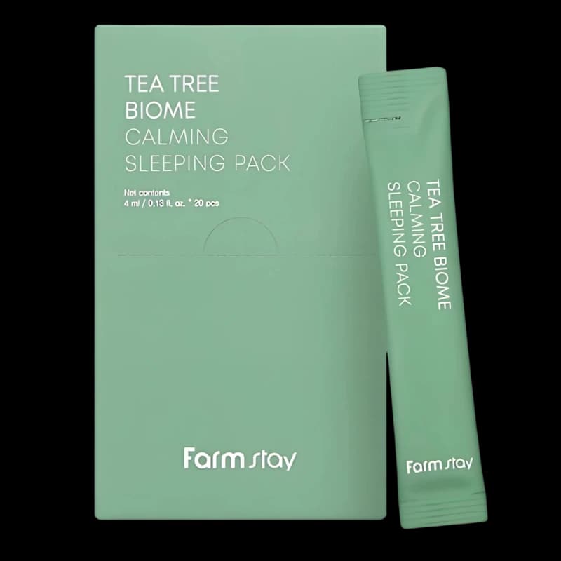 FARMSTAY Ночная маска с экстрактом чайного дерева TEA TREE BIOME CALMING SLEEPING PACK 4ml*20
