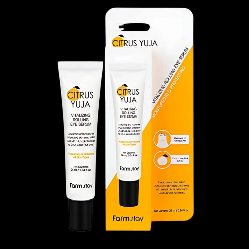 FARMSTAY Cыворотка для век  с экстрактом юдзу CITRUS YUJA VITALIZING ROLLING EYE SERUM 25ml
