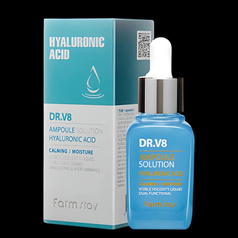 FARMSTAY Ампульная сыворотка DR-V8 AMPOULE SOLUTION HYALURONIC ACID 30ml