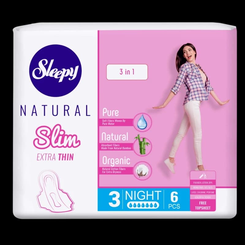 Прокладки Sleepy Natural Slim Extra Thin N6