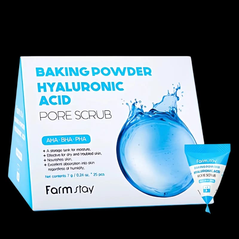 FARMSTAY Скраб для лица BAKING POWDER HYALURONIC ACID PORE SCRUB 7g*25