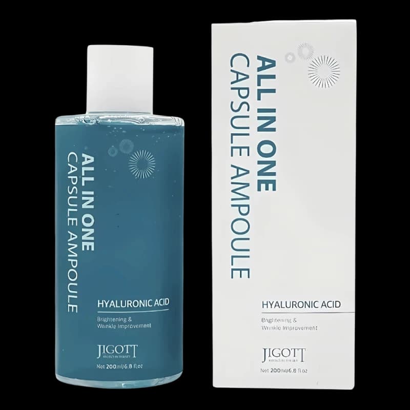 Jigott Сыворотка для лица с гиалуроновой кислотой All In One Cica Capsule Ampoule 200мл